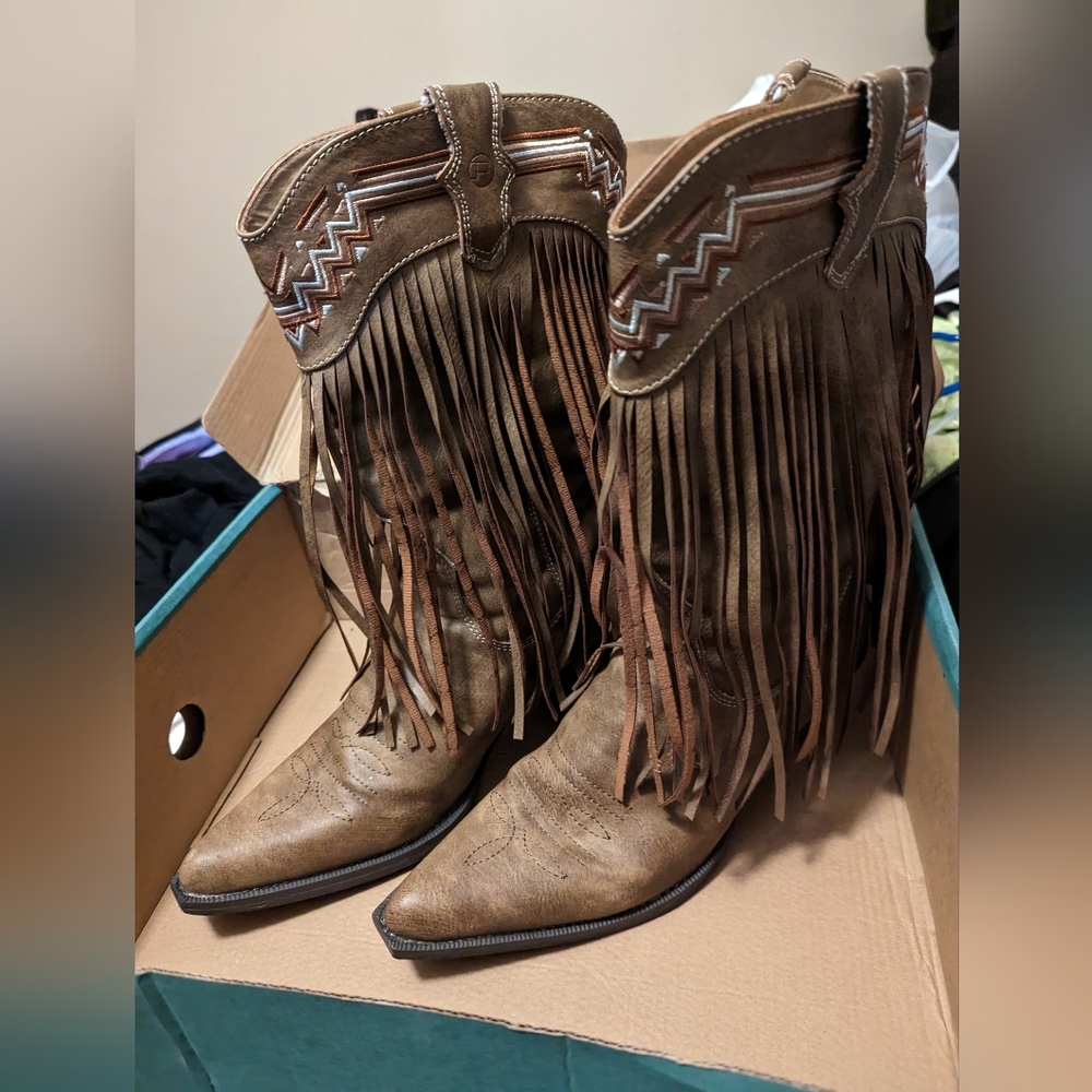 Roper fringe cowboy boots